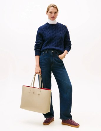 Tommy Hilfiger Th Icon Tote - Beige - ONE SIZE