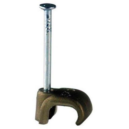 Gelia 050001577 Ledningsholder 3 x 5 mm, oval, bronse, 20-pakning, Installasjonsmaterial