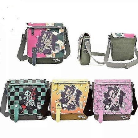 Demon Slayer Tanjiro Nezuko Zenitsu Olkalaukku Messenger Bag-lingling}