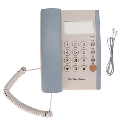 Hotell Hem Användning Väggmontering Fast Telefon Fast Telefon Skrivbordstelefon Ingen Skärmljus Grå