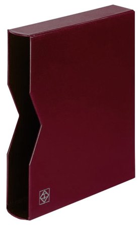 Kassette til indstiksbog - Rød - 64 sider - str. A4 - polstret læder - Leuchtturm