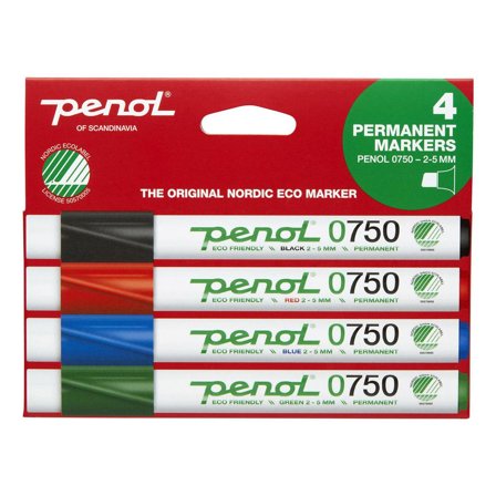 PENOL Märkpenna 0-750 perm 2-5mm 4/fp - Lyreco - Kontorsmaterial - Pennor - Märkpennor - Skuren spets