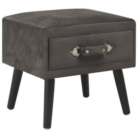 Vidaxl Sängbord 2 St Grå 40x35x40 Cm Sammet Grå