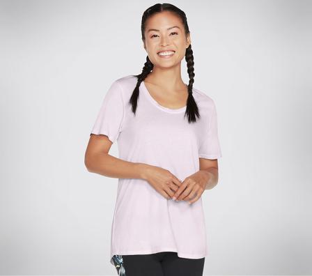 Skechers, Diamond Wash Hatha Scoop Neck Tunic Tee, Naiset