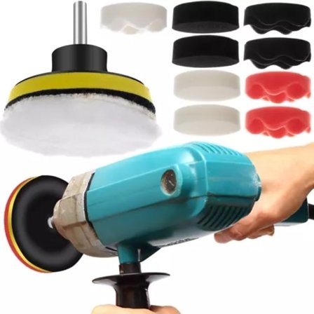 Poleringssvamp Sæt - 12-dele multifarve