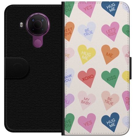 Kompatibelt Plånboksfodral till Nokia Nokia 5.4 CandyHearts
