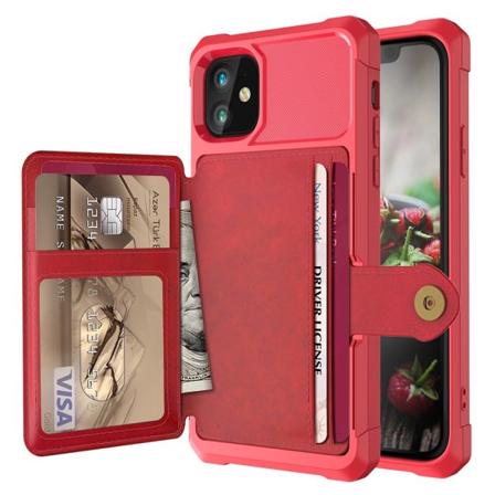 TG Slank og Stilig Etui med Kortlomme - iPhone 12 Rød