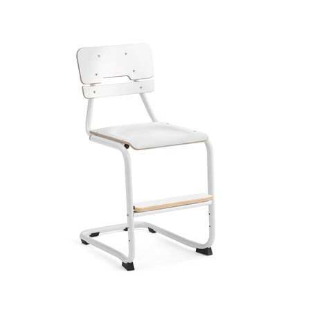 Classroom chair LEGERE III, H 500 mm, white, white