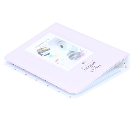 64 fickor 3in fotoförvaringsfodral PVC Mini fotoalbum för Fujifilm Instax mini 9Light Purple