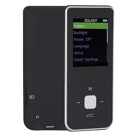 1,8-tums färgskärm MP3-spelare Mini-kortplats Video MP4 Lossless Sound Music Player med FM-radio/röstinspelare