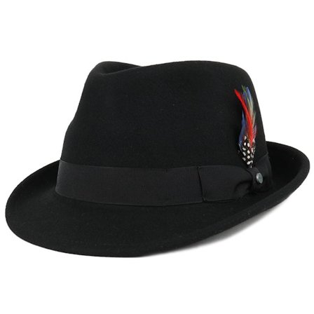 Stetson - Negro trilby Sombrero - Woolfelt Black Trilby @ Hatstore