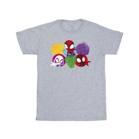 Marvel Boys Spidey And His Amazing Friends Faces T-Shirt 3-4 År Sports Grey 3-4 Years