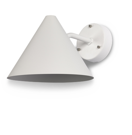 Westal Tratt Veggarmatur 210 x 250 mm, E27 Hvit, Belysning