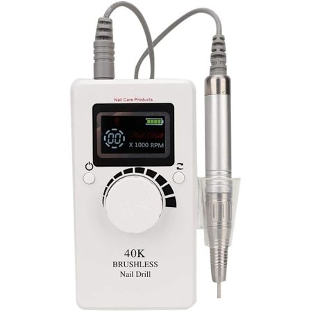 Carnival Neglefil, Elektrisk Neglefil, 40000RPM Negleslipe- og Poleringsmaskin Elektrisk Neglefilverktøy Manikyrverktøy