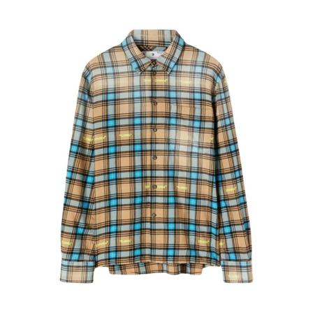 Off White, Casual Shirts Bruin, Heren, Maat:L