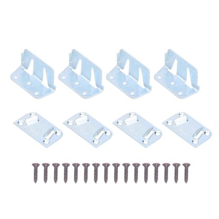 4 stk. Sengehestebeslag Bærbare Rustfrit Stål Bærende Stærke Senge Udskiftningsdele