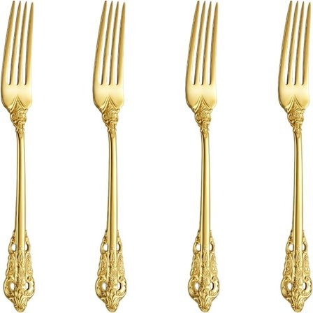 4 stk Dessertgaffel i rustfrit stål Retrogaffel i rustfrit stål 4