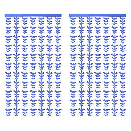 Halloween Gardin Fladdermus, Folie Tofs Dörr Gardin, Halloween Party Fladdermus Dekoration Dörr Gardin (Blå)