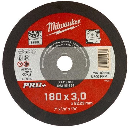 Milwaukee SCS 41 PRO+ Kappeskive 180x3 mm, Maskintilbehør & forbruk