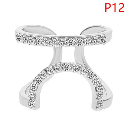 1st Koppar Inlagd Zirkon Nagelring Guldpläterad Manikyr Ring De