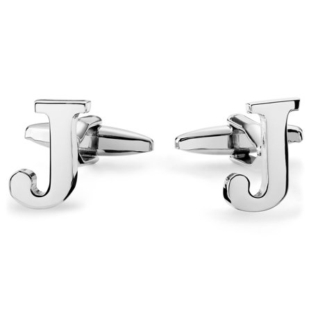 Letter J Initial Cufflinks for Men