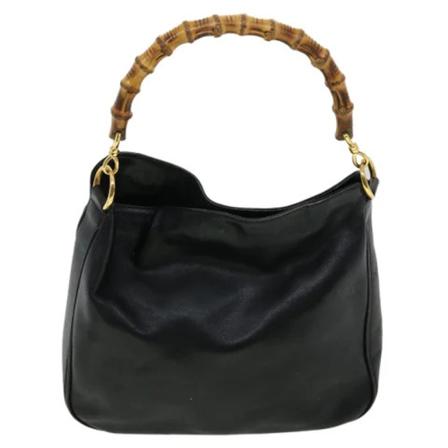 Gucci Vintage, Pre-owned Leather handbags Zwart, Dames, Maat:ONE Size