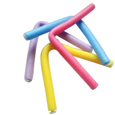 10-pack skumgummirullar, lockar håret, böjbara stylingspolar rosa 24*1,4cm