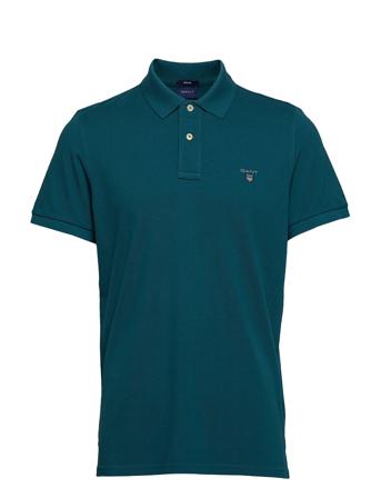 Original Pique Ss Rugger Polos Short-sleeved Grön GANT