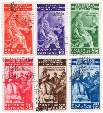 Vatikanet 1935 - MICHEL 45-50 - Stemplet