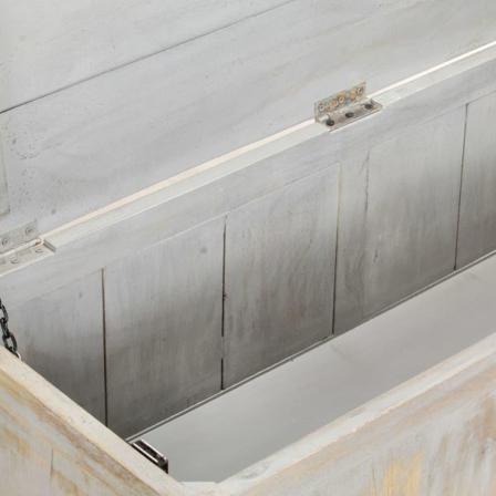 Vidaxl Förvaringslåda Grå 100x38x45 Cm Massivt Mangoträ Grå