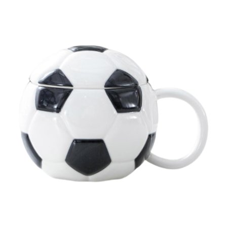 Keramisk Kaffekrus Fodboldkrus Håndmalet Tekrus med Håndtag Baseballkrus Espressokrus til Bageri Kontor Lejlighed Voksne