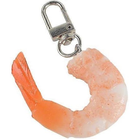 Imiteret mad nøglering stegte kyllingelår kyllingevinger kreativ nøglering sjov og sød, rejer