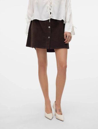 Vero Moda Vmetta Hr Short Cord Skater Skirt Noos - Black - XL