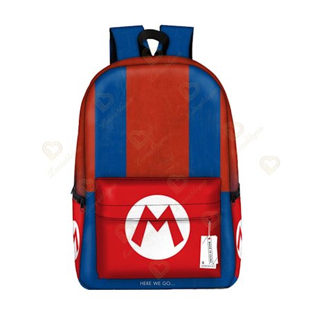 16" Super Mario -reppu Prinsessa Peach -koululaukku