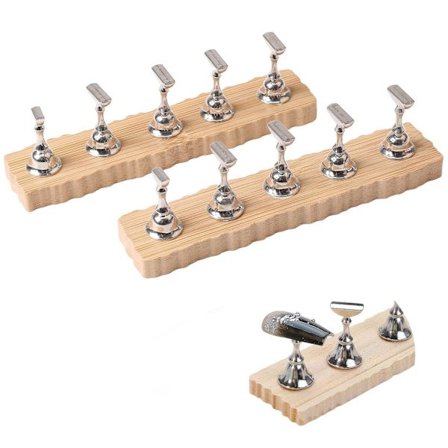 Push-on Negle Stand, Sæt med 2 Super Stærke Magnetiske Negle Stands til Neglemaling, Negle Display Stand til Neglekunst Display, Hjemme- og Salonbrug