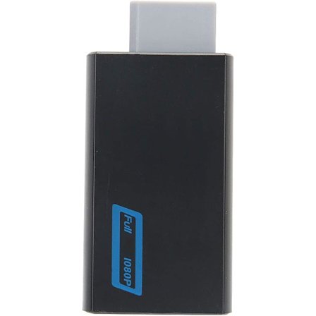 För Wii till HDMI-omvandlare För Wii till HDMI-adapter Plast Svart Full Hd för Wii till HDMI 1080P Konverteradapter 3,5 mm utgång Video för o