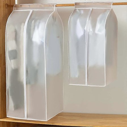 Klespose Oppbevaringspose, Stor Peva Støvtett Garderobe Hengebeskytter Stativ Organizer Med Full Glidelås Og Borrelås For Skap Dress Jakke