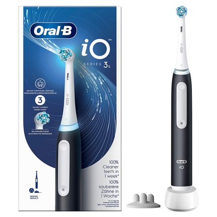Oral-B iO 3s Eltandbørste Mat Sort, Medicin & Pleje, Tandbørster, El-tandbørster