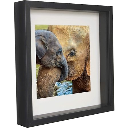 3D-bildram 25 x 25 cm, svart