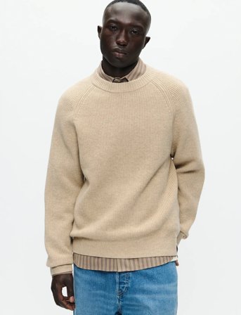 WOOD WOOD Wwkevin Crew Neck 25298 - Beige - S