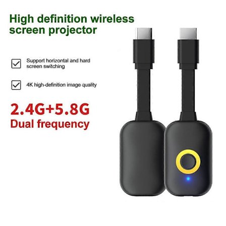 2.4G/5G Trådlös WiFi Display TV Dongle Mottagare HDMI Adapter 4K Display Dongle Mirascreen TV Stick för TV Projektor
