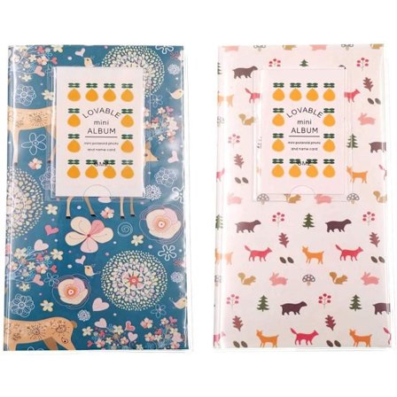 2 x Instant Instax Fotoalbum Kortinnehavare för Fujifilm Inst