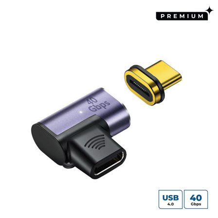 MicroConnect Magnetic USB-C Adapter 90ø