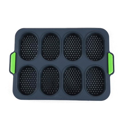 8 Rister Ikke-Klæbende DIY Hamburger Nem Frigivelse Kageforme