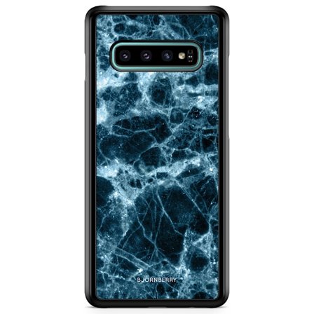 Bjornberry Skal Samsung Galaxy S10 Plus - Blå Marmor