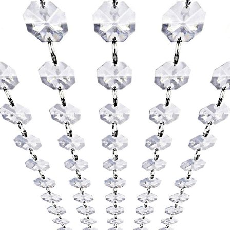 Krystall Akryl Perler Stråder Hengende Klar Diamant Kjede