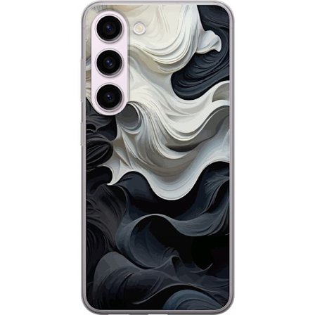 Kompatibelt Mobilskal till Samsung Samsung Galaxy S23 Silke Svart / Vitt