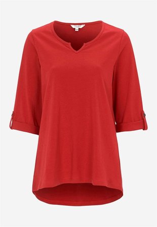 Cellbes of Sweden - Jerseytop med 3/4 lange ærmer i rød til damer i størrelse 46/48