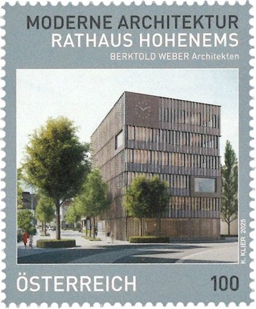Østrig - Rådhuset i Hohenems - Postfrisk frimærke