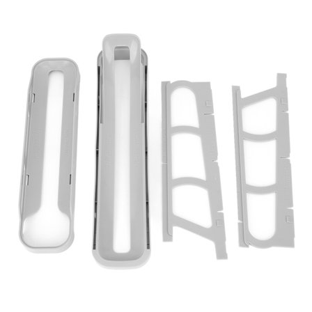 2-lags automatisk rullende æggedispenser pladsbesparende grå køleskab bordpladeholder